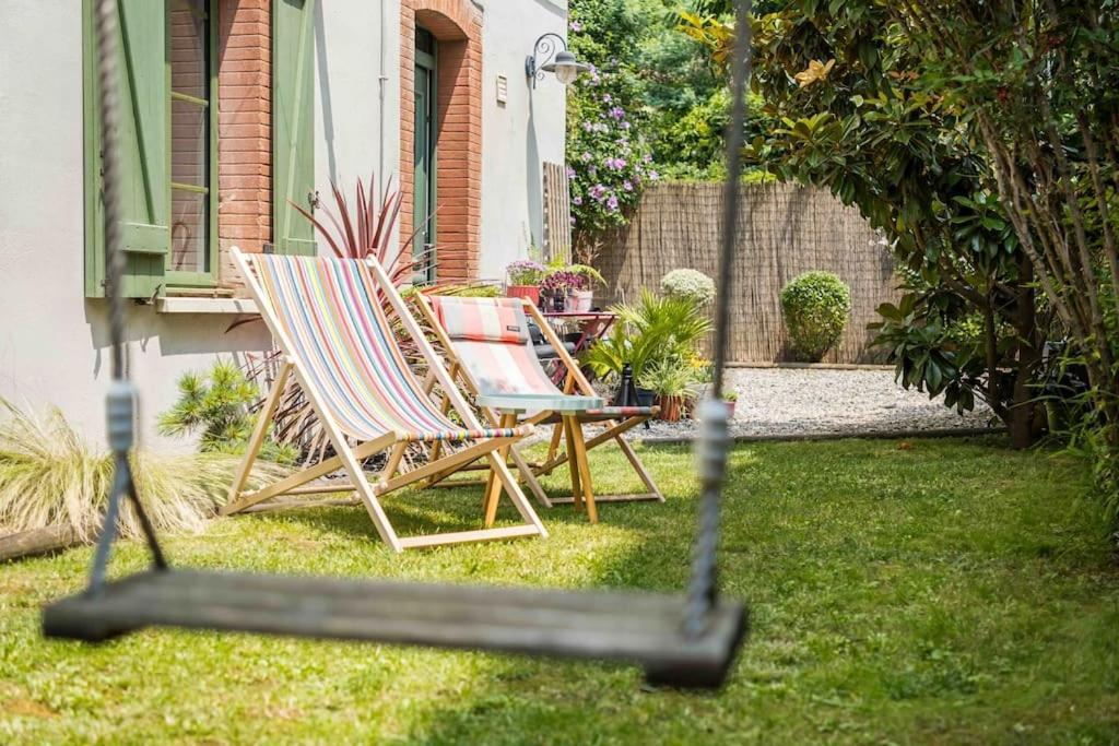 Apt T5 Renove Avec Bureau Jardin Et Parking En Centre Ville Toulouse Kültér fotó